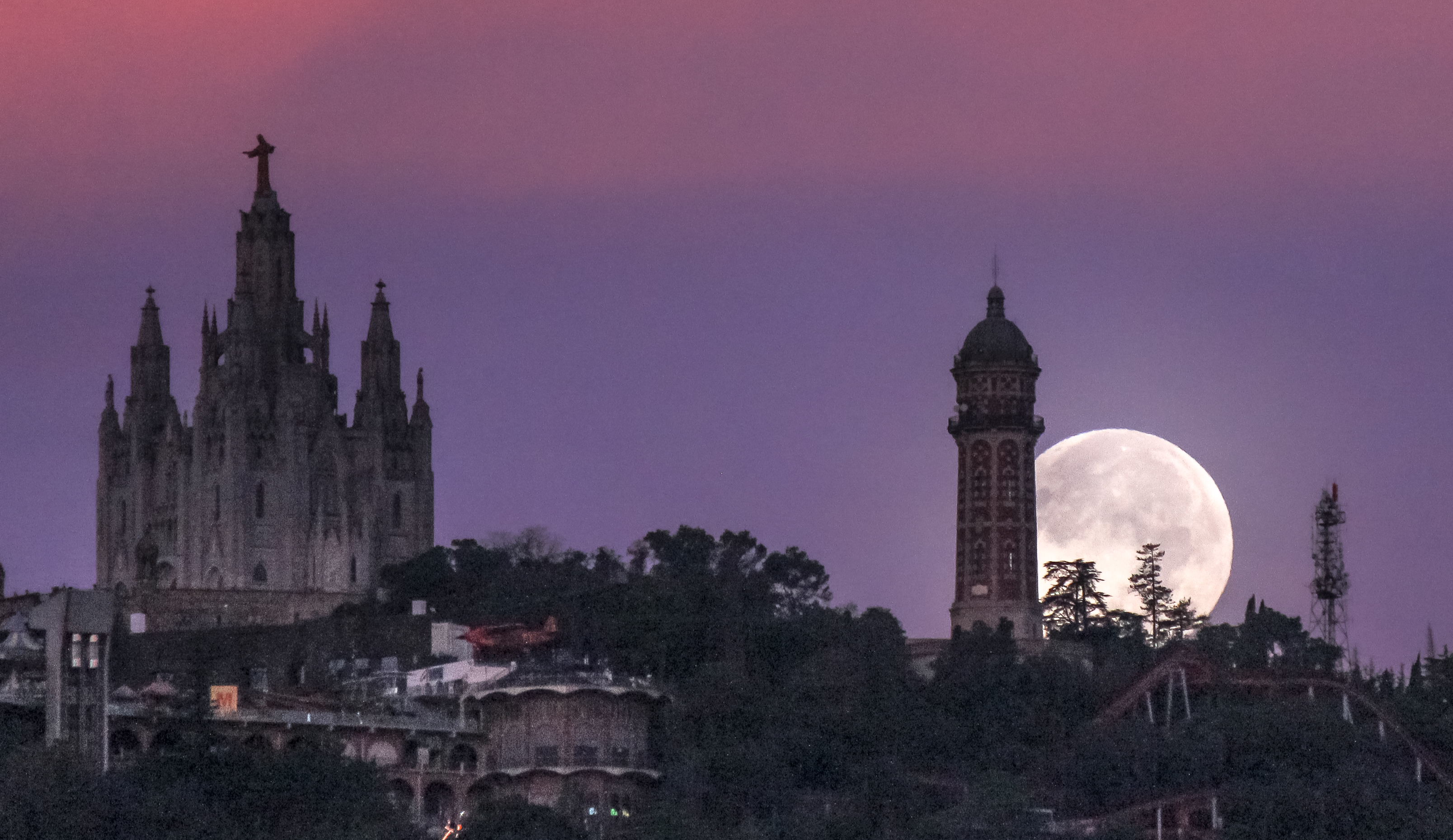 Tibidabo Moon Barcelona Photography